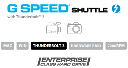 G-Technology G-Speed Shuttle Thunderbolt 3 SSD 8To au meilleur prix -  Comparez les offres de Disques durs à état solide (SSD) sur leDénicheur